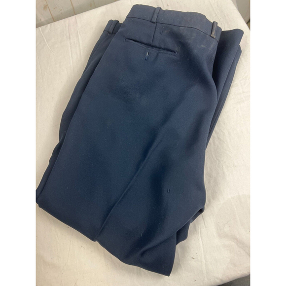 Men’s Stafford Classic Fit Flat Front Stretch Dress Pants Size 42x32 Black EUC - Picture 2 of 3